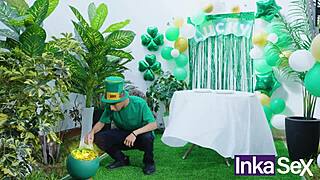 Morena Ebony Big Tits Fucked By Shy Dwarf Elf At Saint Patrick Party?