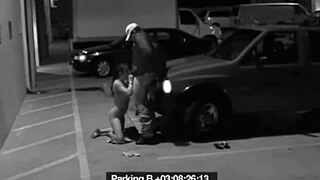 slut sneaks blowjob to security guard avoiding fine