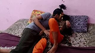 Damn! Indian skinny girlfriend seduced hard by boyfriend