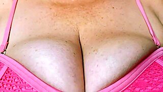 huge milf tits in boss's face for close-up cumshot countdown