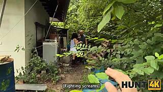 Hunter Enjoys Outdoor Sex with Hot Brunette