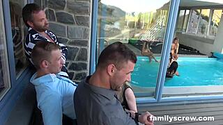 dude, this fucked up family throws the wildest party with deepthroat action!