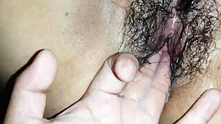 Last part of Filipina girlfriend's close-up pussy licking