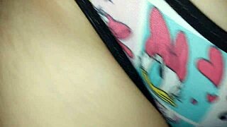 my brazilian enteada shows off new panties with a delicious scent