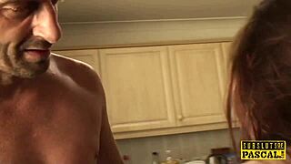 French sub slut bent over for rough anal by dominant maledom master