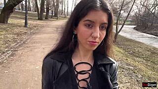 Cumwalk Shock - Girl's Face Covered In Park.