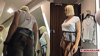 pov spying on busty girl in transparent outfits