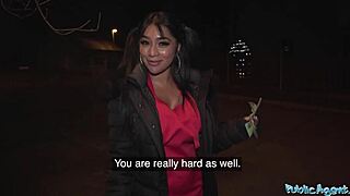 Public agent seduces sexy Asian with fantastic tits and ass using rizz
