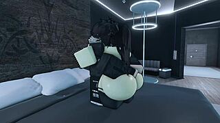 Fucking friend Tomoko hard on Roblox