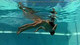 hot russian teen irina russaka swims underwater in pool