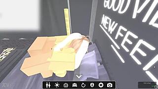 Blonde gets rough fucked by headless man