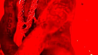 Just saw Hallelujah Johnson stroking that big black hairy cock, total worship vibe