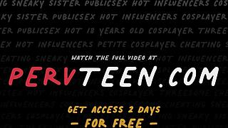 Busty Teen with Glasses Plays with Food in Kinky Fetish Scene