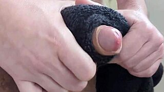 this towel feels so real during my massive cumshot in the bathroom