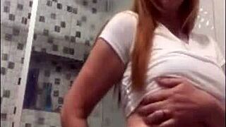 My milf pussy loves jerking off hidden untill she cums and gets her pussy wet, oh god.