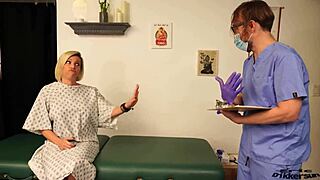 Kyla undergoes intense massage assessment in parody style