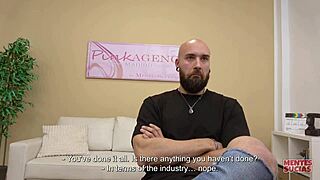 feeling overwhelmed as this spanish model takes on a huge cock during her final agency test