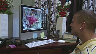 in a quickie, he fucks her wet pussy until orgasm, ripping clothes