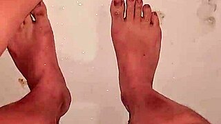 Asian Amateur Nude Bathing In Pool, Barefoot Feet Fetish Play With Toes And Soles