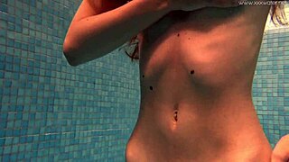 hot russian teen irina russaka swims underwater in pool