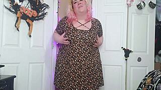 Desperate BBW Orgasms Hard in Sun Dress