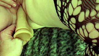 Granny Carmen’s Wild Orgasm with Thrusting Vibrator