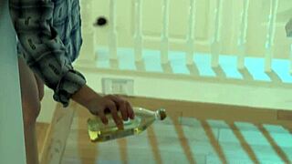 Young Brunette Cares for Injured Lover