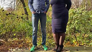 have you seen your mother-in-law flashing outdoors in heels