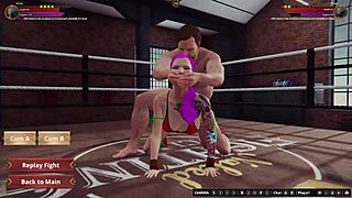 Yo, Ethan battles Anise Valentine in wild 3D naked wrestling!