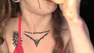 Malafalda Slams Banana In Ass For Wild Food Play