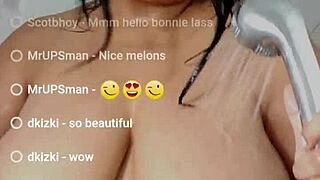 Live Shower Show with Huge Boobs