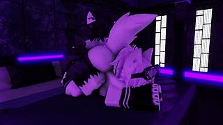 hardcore banging with furry girlfriend in roblox doggystyle action