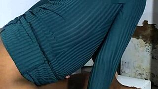 ebony slender milf takes it deep with wet tight pussy