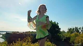 Hey girl, wanna strip naked for this outdoor shoot? Let's make it hot!