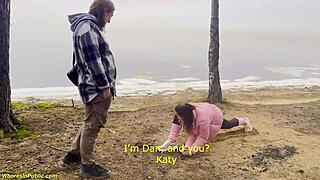 Flexible Girl GETS BANGED Hard in Public Forest