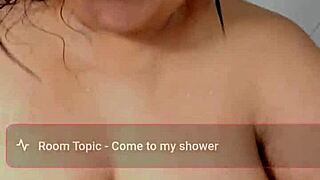 Live Shower Show with Huge Boobs