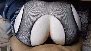 slowly sliding my hard cock into a deep oiled big ass.