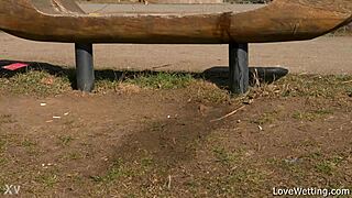 Chrissy Fox Shows Off in a Public Pissing Scene Outdoors