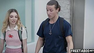 Innocent step siblings tricked into wild foursome by nudist step-parents