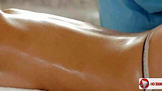 Young Russian masseuse Foxy Di gets anal from client.