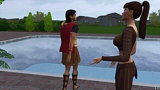 muscle guy fucking hard at the pool with teen 😍