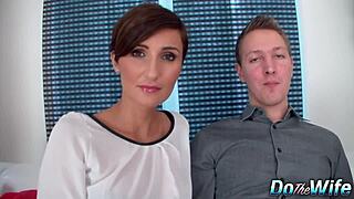 hotwife gabrielle gucci savors bbc cum while cuck watches in awe