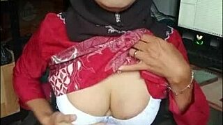 Black Hijab Transgirl Slut Masturbates to Explosive Cum