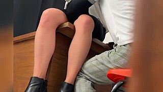 latina teacher bangs student in classroom public video