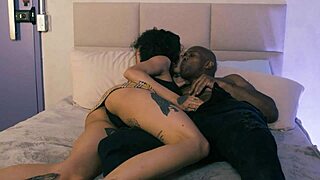 The busty slut hires a black prostitute for ass licking