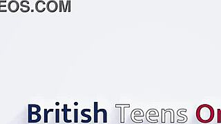 Two British Teens in Uniform Jerk Teacher Off Together.