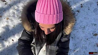 I let a stranger finish inside me in a snowy winter forest! ❄️