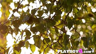 Russian babe Katya Clover flaunts amazing natural body in passionate outdoor posing