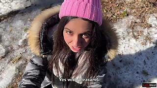 I let a stranger finish inside me in a snowy winter forest! ❄️