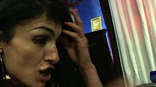 Brunette milf Persia Pele fucks Justin Magnum with big tits.